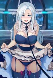 winter_schnee, rwby, lainart, blue_eyes, blue_thighhighs