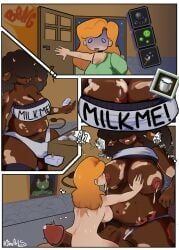 alex_(minecraft), cow_(minecraft), zombie_(minecraft), minecraft, jinaarts_(artist)