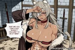 ghislaine_dedoldia, mushoku_tensei, fatest_squirrel, 1girl, cat_tail