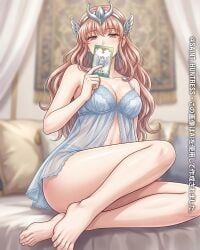 saint_mariya, saint_seiya, babydoll, babydoll_lingerie, blue_babydoll