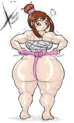 ochaco_uraraka, my_hero_academia, homelesssix, 1girls, angry_expression