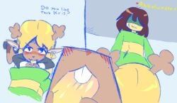 kris_dreemurr, noelle_holiday, deltarune, undertale_(series), anthro