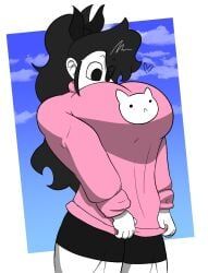 marie_(tag-a-long), original, dud3thatdraws, big_breasts, black_hair