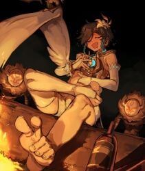 hilichurls_(species), venti_(archon)_(genshin_impact), venti_(genshin_impact), genshin_impact, hoyoverse
