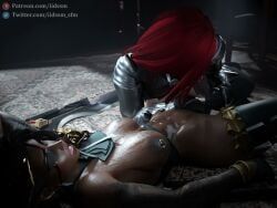 katarina_du_couteau, samira_(league_of_legends), league_of_legends, riot_games, iidssm_sfm