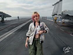 ace_combat, eidedodidei, 1girls, aircraft_carrier, breasts