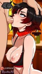 ruby_rose, rwby, rasilinai, 1boy, 1girl