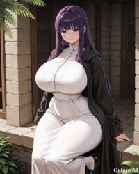 grippyai, 1girl, 1girls, bangs, black_cloak
