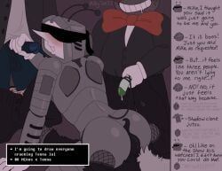 battat_(deltarune), jongler_(deltarune), mikes, pluey_(deltarune), tenna_(deltarune)