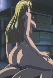 shiraki_rika, bible_black, 1boy, 1girls, ass