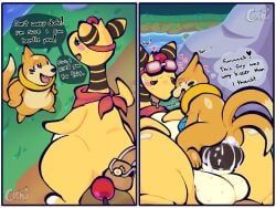 ampharos, buizel, generation_2_pokemon, generation_4_pokemon, pokemon_(species)