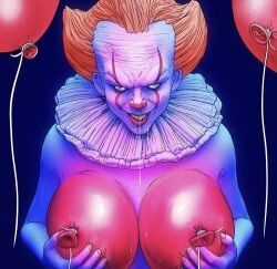 pennywise, it, it_(stephen_king), xsullo, balloon