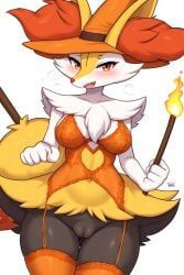 braixen, pokemon_(species), halloween, pokemon, sultrykiyomi