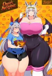 oguri_cap_(umamusume), rouge_the_bat_(cosplay), tamamo_cross_(umamusume), sonic_(series), umamusume