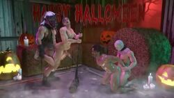 leona_heidern, luis_sera, halloween, resident_evil, derek_sfm