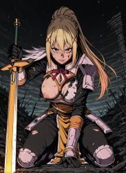 darkness_(konosuba), kono_subarashii_sekai_ni_shukufuku_wo!, futality, 1girls, armor