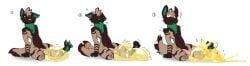 aardwolferowo, canine_penis, condom, excessive_urine, filled_condom