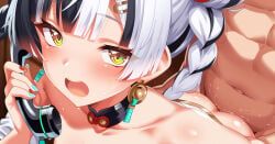 dialyn_(zenless_zone_zero), zenless_zone_zero, takashia, 1boy, 1girl