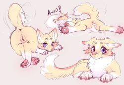 lunargent, after_vaginal, anus, awoo, blue_eyes