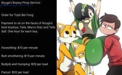 marco_diaz, miles_tails_prower, tails_doll, tails_the_fox, toph_bei_fong