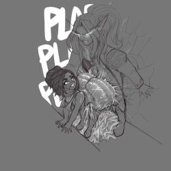 highborne_elf, varenthis, clariarikari, against_wall, big_ass