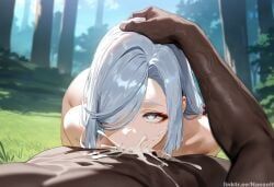 shenhe_(genshin_impact), genshin_impact, naezolt, 1boy, 1girl
