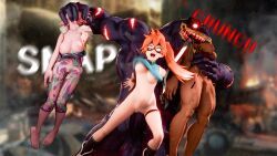 itsuka_kendou, mina_ashido, miruko, nomu, rumi_usagiyama