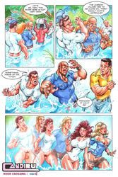 siproites, blonde_hair, breasts, candiru, dark-skinned_male