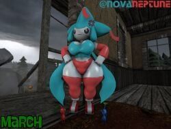 blue_pikmin, bulborb, jirachi, legendary_pokemon, mythical_pokemon