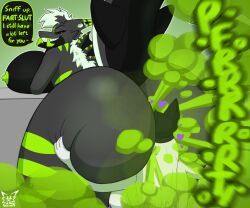 sharkskunk, amused, anal, anthro, ass