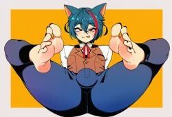 merryweather_(vtuber), indie_virtual_youtuber, sloppingslurpie, 1boy, animal_ears