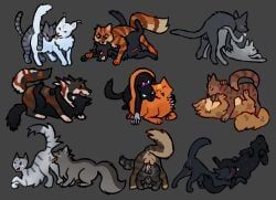 breezepelt_(warriors), darkstripe_(warriors), firestar_(warriors), graystripe_(warriors), half_moon_(warriors)