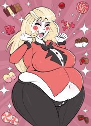 charlie_morningstar_(hazbin_hotel), hazbin_hotel, veryfilthything, 1girls, bbw