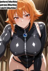 original_character, original, anime_girl, arms_akimbo, aroused_blush
