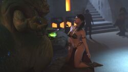 gamorrean, jabba_the_hutt, jawa, qi'ra, slave_leia_(cosplay)