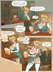 beingobscene, bar, bartender, beer_mug, big_breasts