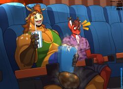 johnny_rock, shawd, accidental_cum_drink, anthro, balls
