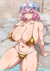 saigyouji_yuyuko, yuyuko_saigyouji, touhou, onakaitaiyo, areolae