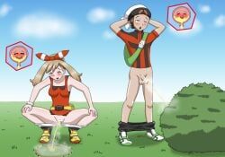 brendan_(pokemon), may_(pokemon), pokemon, papergami, 1boy