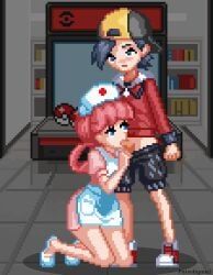 ethan_(pokemon), nurse_joy, nintendo, pokemon, pokemon_gsc