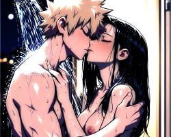 bakugou_katsuki, katsuki_bakugou, momo_yaoyorozu, boku_no_hero_academia, my_hero_academia
