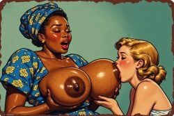 le_style_anon, 2girls, 2women, african, african_female