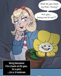 dinah, flowey_the_flower, patience_soul_(undertale), undertale, undertale_(series)
