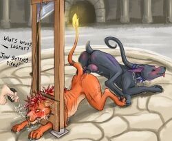nanaki, red_xiii, final_fantasy_vii, unknown_artist, anal