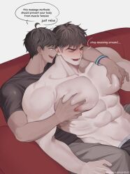 bo_hwang_(snowsalmon0x0), myeong_jin_(snowsalmon0x0), snowsalmon, 2boys, abs