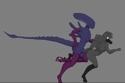 calvin_crow, male_xenomorph, xenomorph, alien_(franchise), crowjob_in_space