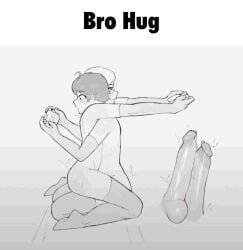 cheesecrumbles, 2boys, bro_hug, captioned, femboy