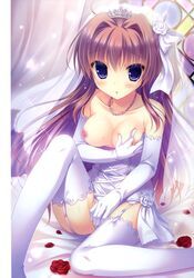 azuse_matsuri, kimi_e_okuru_sora_no_hana, yukie, breasts, bridal_veil