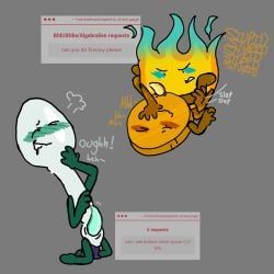 coiny_(bfdi), firey_(bfdi), silver_spoon_(ii), battle_for_dream_island, bfdi