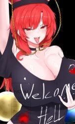 hecatia_lapislazuli, touhou, 1girl, arms_up, chain
